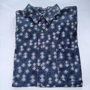 David Taylor Navy Geometric Button Down Shirt